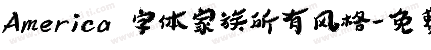 America 字体家族所有风格字体转换